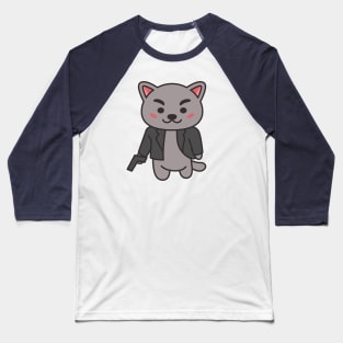 Mafia Cat Baseball T-Shirt